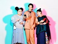 左からニッチェ江上、中村倫也、ニッチェ近藤。