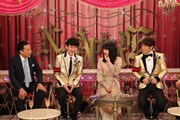 （左から）ナイツ塙、南原清隆、桜井日奈子、陣内智則。(c)フジテレビ