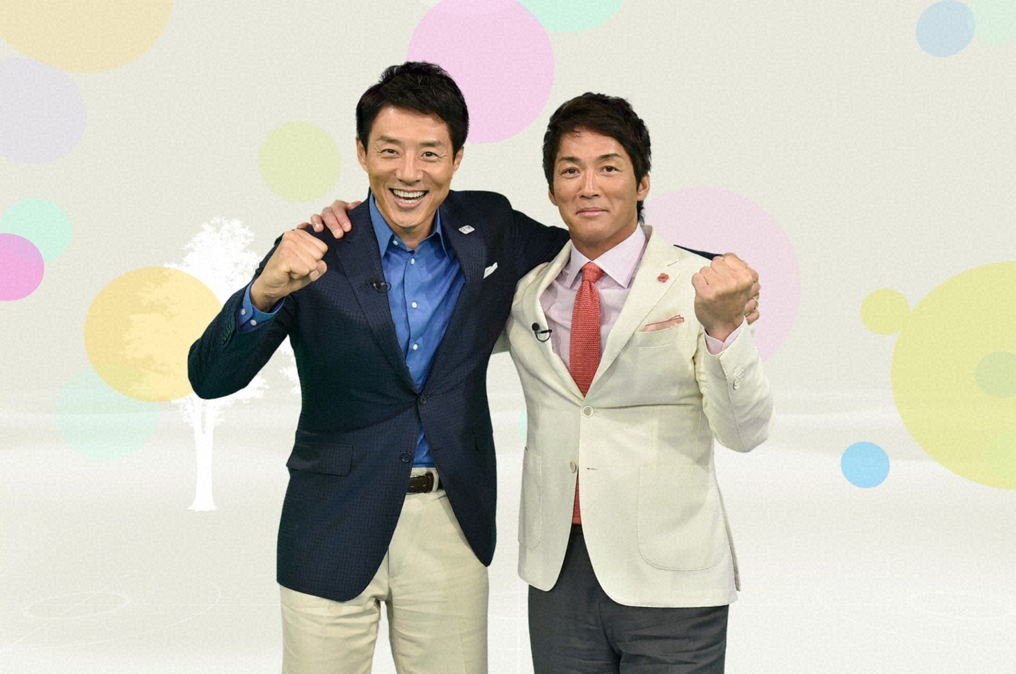 （左から）松岡修造、長嶋一茂。(c)テレビ朝日