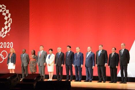 「東京2020オリンピック1年前セレモニ－」の様子。
