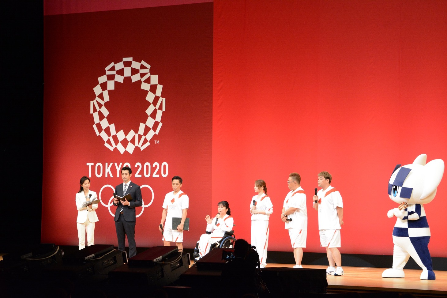 「東京2020オリンピック1年前セレモニ－」の様子。