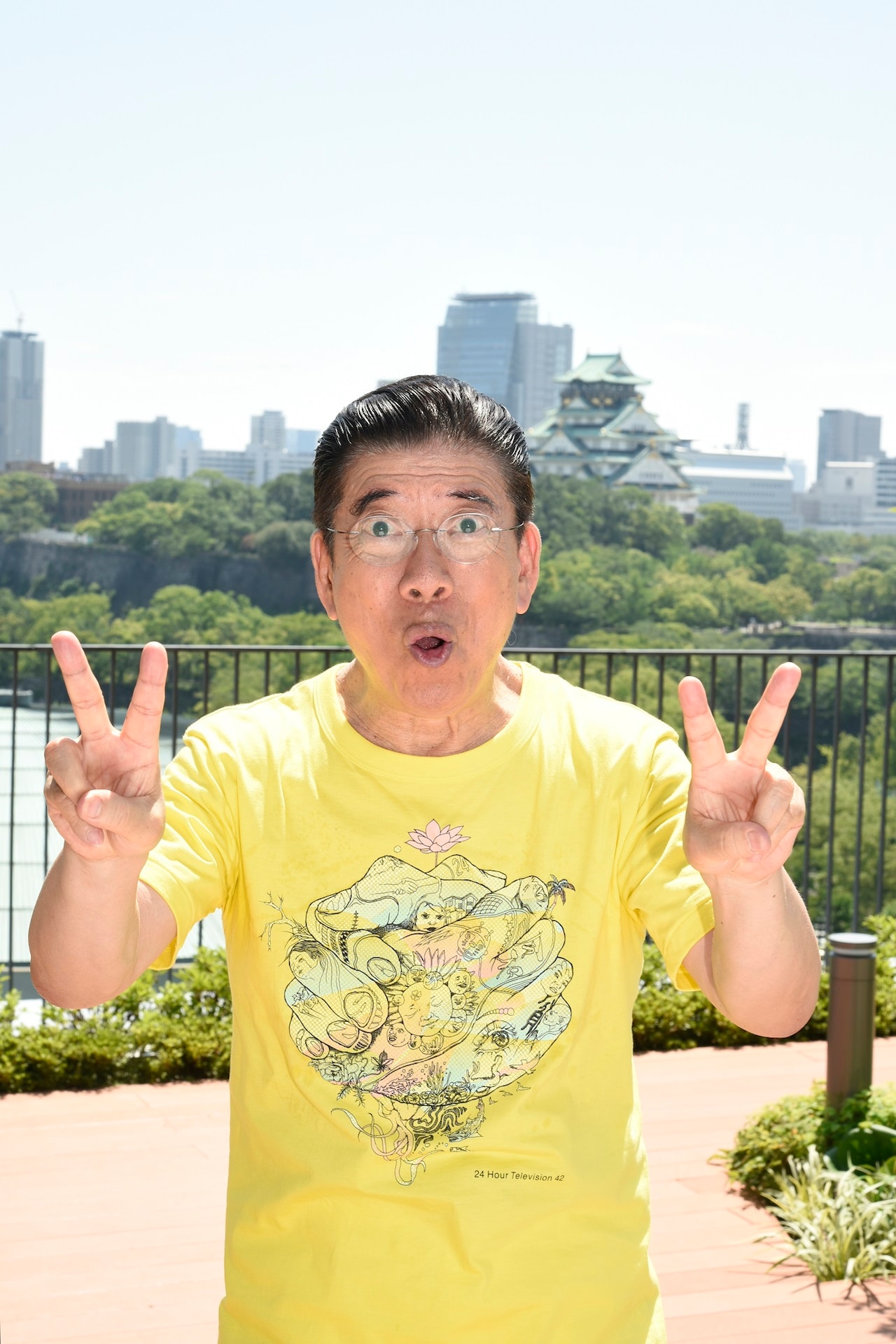 西川きよしが大阪城の前から「24時間テレビ」参加、ロケーション最高