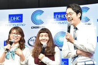 （左から）相席スタート・ケイ、ゆにばーす。