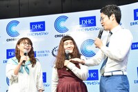 （左から）相席スタート・ケイ、ゆにばーす。