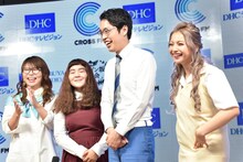 （左から）相席スタート・ケイ、ゆにばーす、ゆきぽよ。