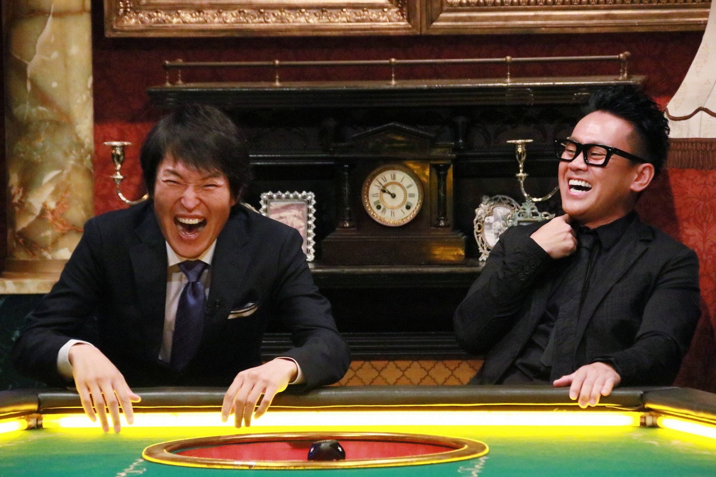 番組収録に先駆けて行われた「最終オーディション」に出演した際の（左から）千原ジュニア、宮川大輔。(c)フジテレビ
