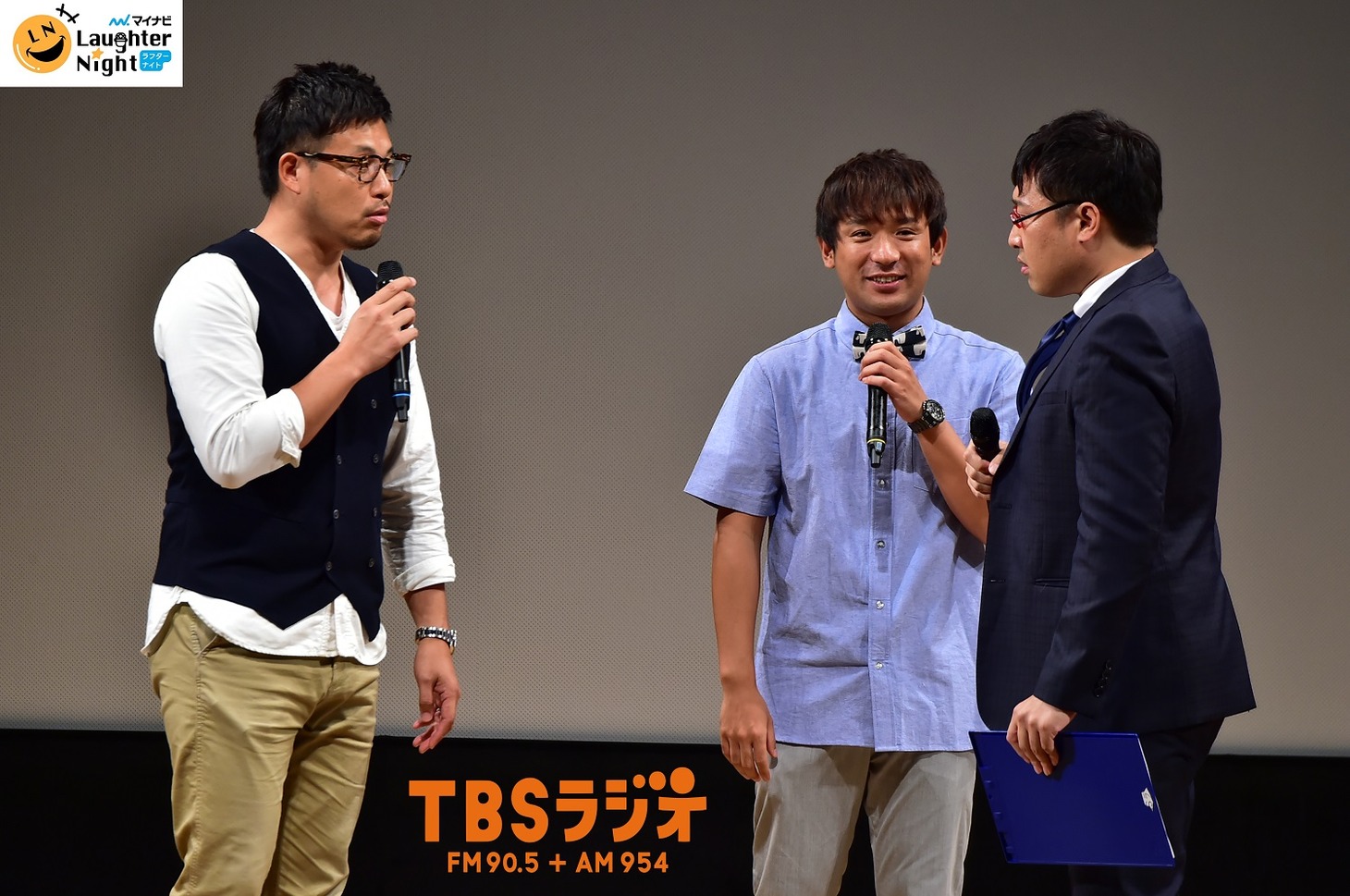 2018年の第4回チャンピオンライブに出演した（左から）アルコ＆ピース、南海キャンディーズ山里。