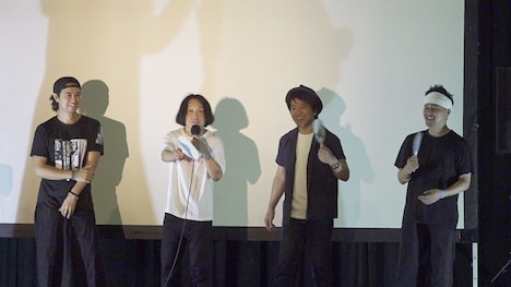 左から斎藤工、永野、はしもとこうじ、清水康彦。