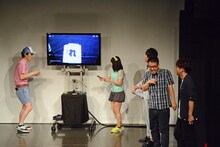 「ザ・コミュニケーション」より。意味不明な会話を繰り広げ、一同を爆笑させるにゃんこスター。