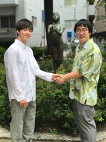斉藤瑞暉（左）とガクヅケ木田（右）。