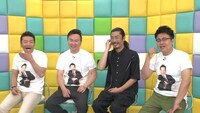 （左から）くりぃむしちゅー上田、かまいたち山内、パンサー菅、銀シャリ橋本。(c)テレビ朝日