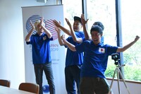 モルック世界大会壮行会の様子。