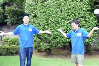 フィンランド大使館で行われた親善試合の様子。