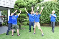 フィンランド大使館で行われた親善試合の様子。