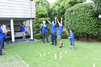 フィンランド大使館で行われた親善試合の様子。