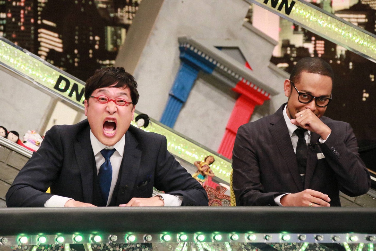 「全力！脱力タイムズ」に出演する（左から）南海キャンディーズ山里、NESMITH。(c)フジテレビ