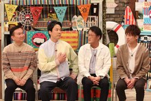「さんまのお笑い向上委員会」に出演する（左から）かまいたち、アインシュタイン。(c)フジテレビ