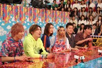 （左から）EXIT、木下優樹菜、青山テルマ、スピードワゴン。(c)フジテレビ