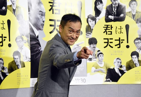 取材会に出席した渡辺謙。