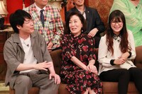 「ホンマでっか!?TV」に出演する（左から）麒麟・川島、高畑淳子、ギャル曽根。(c)フジテレビ