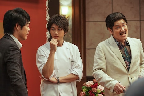 コント「囲み取材」のワンシーン。(c)NHK