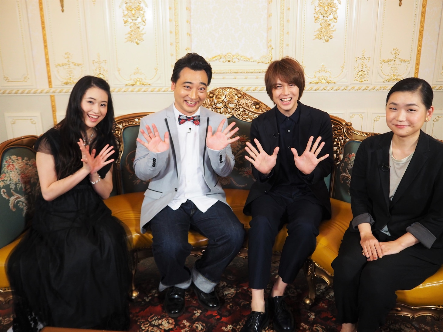 （左から）小南満佑子、ジャングルポケット斉藤、浦井健治、ライターの町田麻子。(c)テレビ朝日
