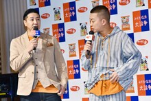 「衣装の生地にもみそを練り込んでいる」とみそ派ぶりをアピールするチョコレートプラネット。