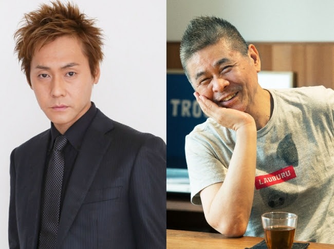「ほぼ日手帳2020」の発売イベントでトークショーに出演する（左から）ヒロシ、糸井重里。