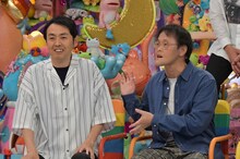 （左から）アンガールズ田中、アインシュタイン稲田。(c)テレビ朝日