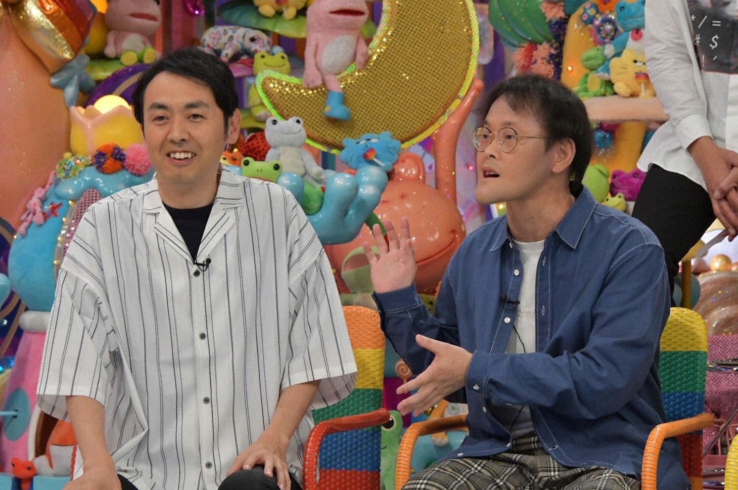 （左から）アンガールズ田中、アインシュタイン稲田。(c)テレビ朝日