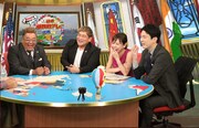 （左から）サンドウィッチマン、高橋真麻、かまいたち濱家。(c)関西テレビ