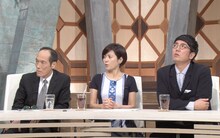 （左から）東国原英夫、三田寛子、おぎやはぎ小木。(c)テレビ朝日