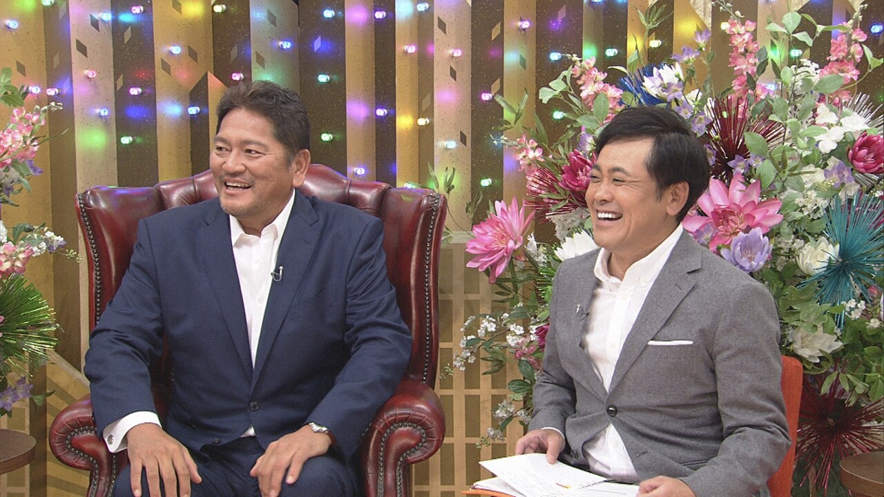ゲストの佐々木主浩（左）とくりぃむしちゅー有田（右）。