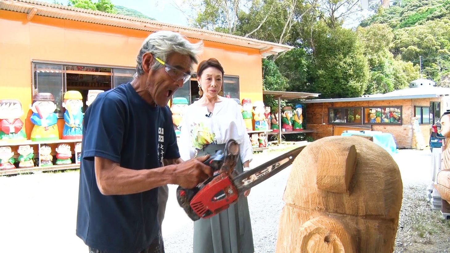池波志乃の相席旅のワンシーン。(c)ABCテレビ