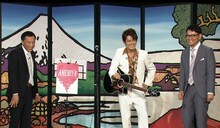 「お笑い演芸館＋」に出演するナイツとAMEMIYA（中央）。(c)BS朝日