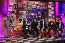 （左から）かまいたち、ジャルジャル、アキナ。(c)ABCテレビ