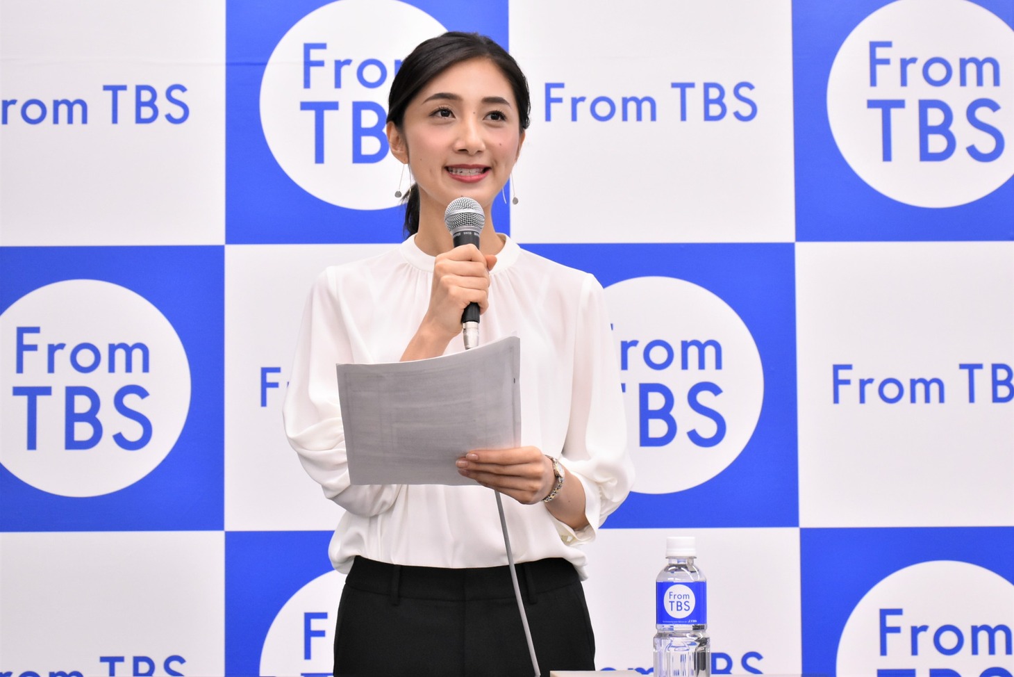 改編説明会の進行を務めた近藤夏子（こんどう・かこ）TBSアナウンサー。