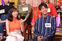 左から紫吹淳、竹内涼真。(c)日本テレビ