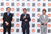 左から桂文枝、西川きよし、内場勝則。