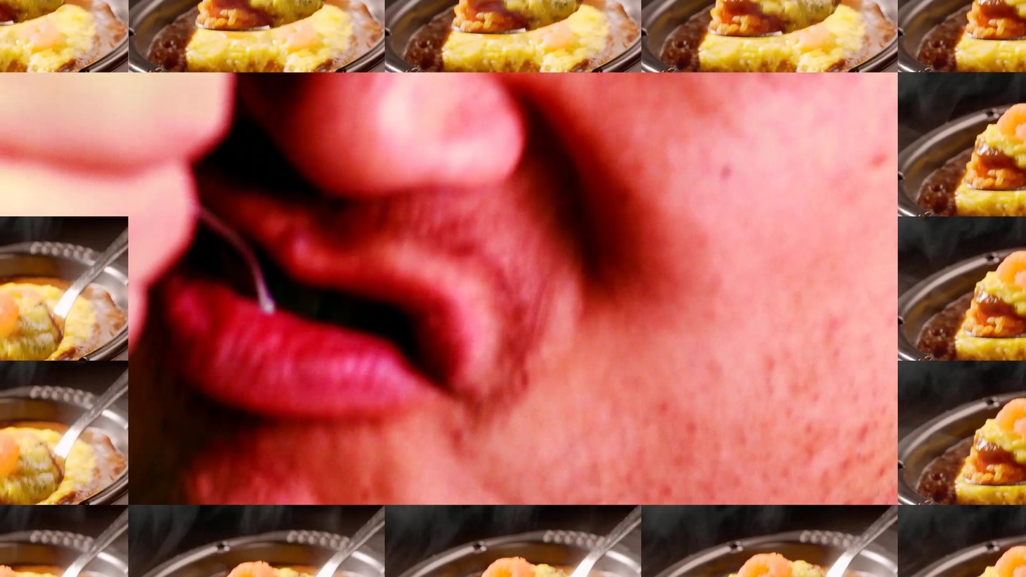 WebCM「爆食サブリミナル篇」のワンシーン。
