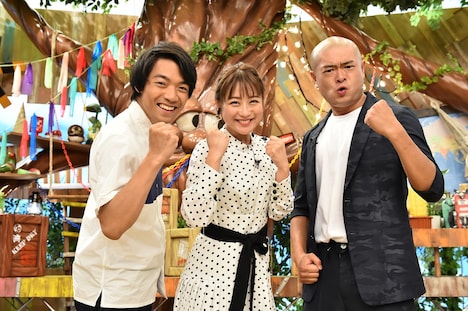 （左から）伊沢拓司、鈴木奈々、あばれる君。(c)TBS