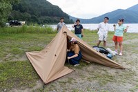 「おぎやはぎのハピキャン ～キャンプはじめてみました～」のワンシーン。(c)メ～テレ