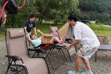 「おぎやはぎのハピキャン ～キャンプはじめてみました～」のワンシーン。(c)メ～テレ