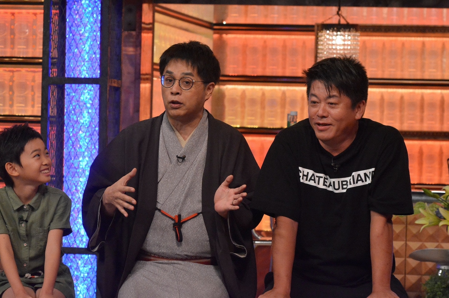 左から村山輝星、立川志らく、堀江貴文。(c)読売テレビ