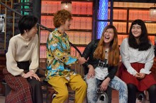 左から尼神インター、納言・薄幸、ゆにばーす・はら。(c)読売テレビ