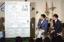 履歴書を見ながらトークを展開する和牛。