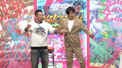 左からケンドーコバヤシ、千原ジュニア。(c)読売テレビ