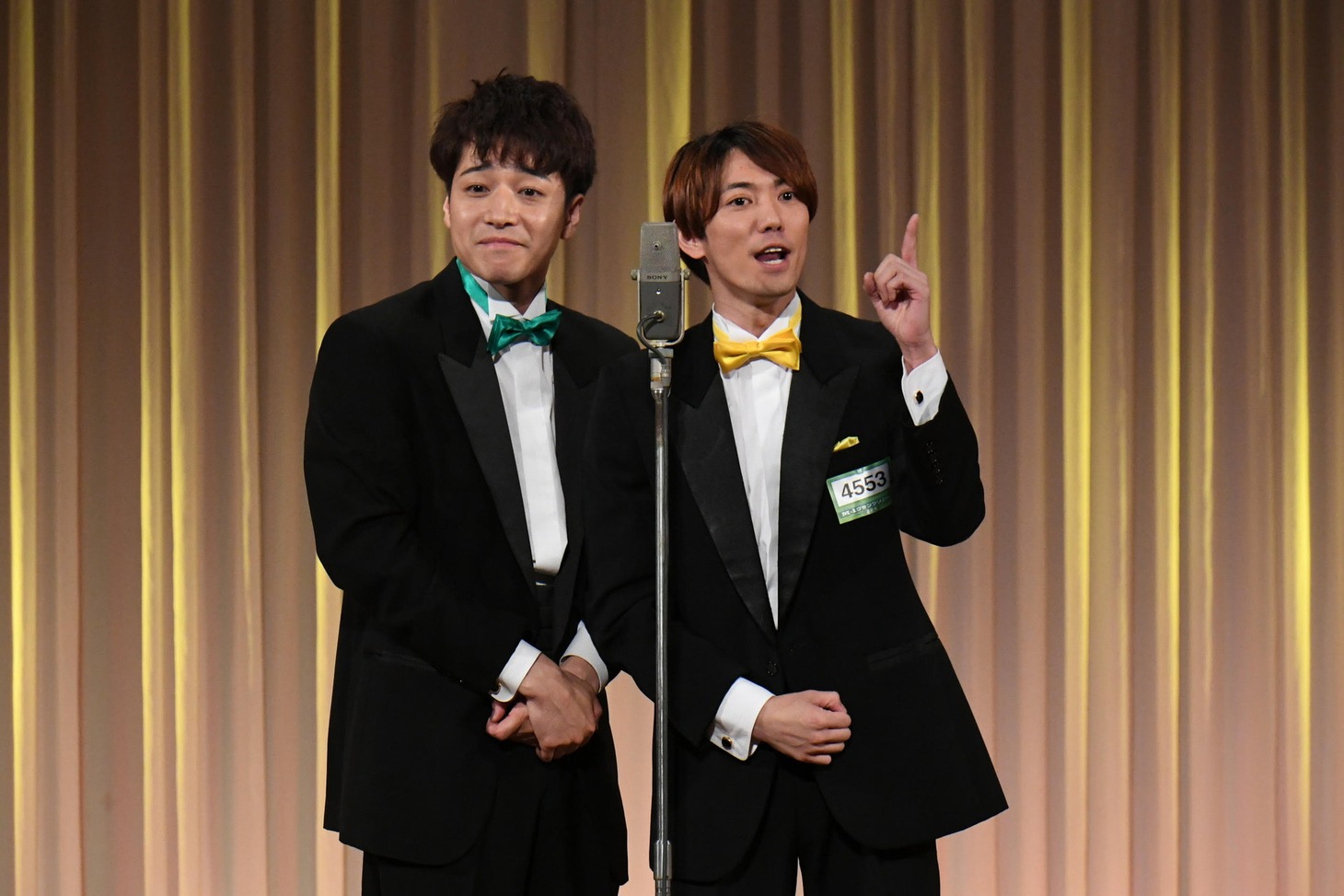 「M-1グランプリ2019」2回戦を突破したコンビ・つ～ゆ～の（左から）福田悠太、辰巳雄大。(c)M-1グランプリ事務局