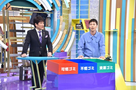 ゴミについて語るマシンガンズ滝沢（右）。(c)MBS