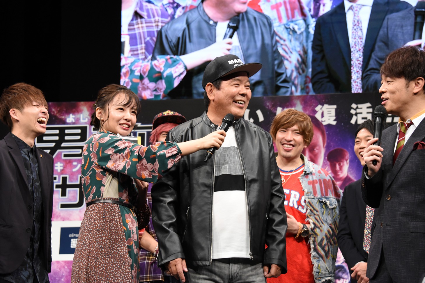 「よしもと男前ブサイクランキング2019」会見の様子。